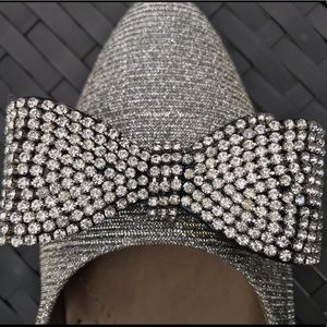 ITALIAN shinny BOW flats